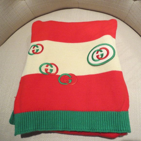 Gucci Emblem Embroidered Scarf - Picture 4 of 13